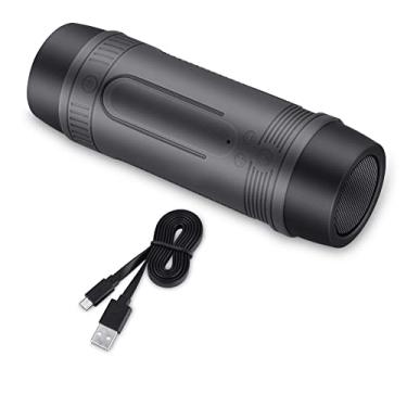 Imagem de Altifalante Bluetooth portátil, altifalante para exterior, altifalante de bicicleta sem fios, bateria recarregável de 4000mAh, à prova de água, luz MIC/LED/TF/AUX, adequado para caminhadas, campismo