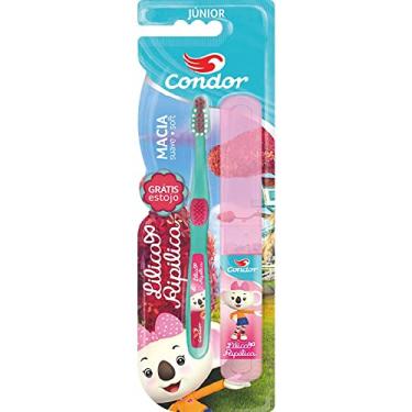 Imagem de Condor Escova Dental Infantil Escolar Lilica Ripilica 5 Anos Ou Mais Pink/Verde
