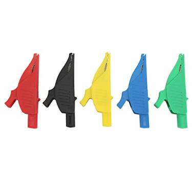 Imagem de 5 Clipes de Teste Elétrico Clipes de Teste de Energia 5 Cores Isolados Clipes de Teste de Multímetro Com Conector de 4 Mm para Carros