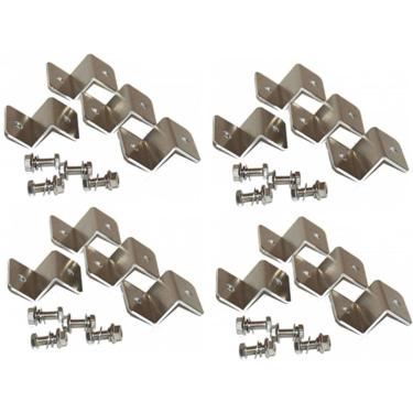 Imagem de (4 conjuntos) Conjunto de montagem de suporte de painel solar Z RV para barcos fora da grade