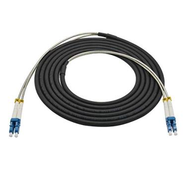 Imagem de Jeirdus 60 metros LC para LC 10G OS2 Cabo de Fibra Óptica Duplex Blindado Externo Jumper Cabo de Remendo Óptico Monomodo 60M LC-LC
