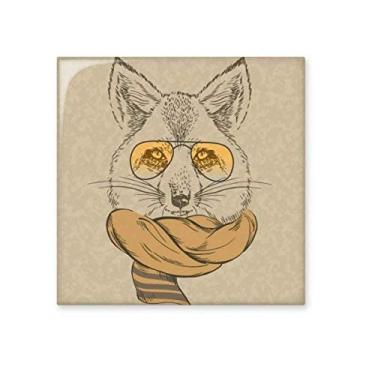 Imagem de Estilo britânico animal lobo suave e cachecol animal azulejo de cerâmica brilhante decalque adorno pedra tijolo esmaltado