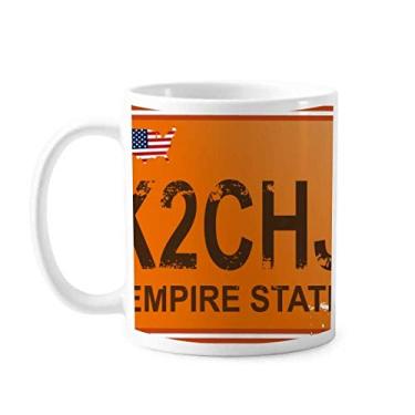 Imagem de Caneca de cerâmica com padrão de número americano de cerâmica e porcelana de café