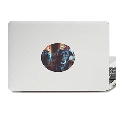 Imagem de Adesivo de notebook com emblema de vinil e imagem de animal de estimação preto