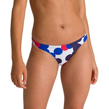 Imagem de Arena USA Dots Tie Back MaxLife Bikini Swimsuit, Bottom - Navy/Multicolor, 28