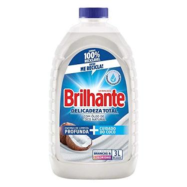 Imagem de Brilhante Delicadeza Total Lava-Roupas Líquido Roupas Brancas E Coloridas Com Óleo De Coco Natural Galão 3L