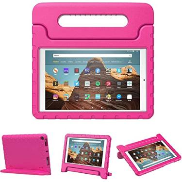 Imagem de Capa Infantil Maleta Compatível Para Amazon Tablet Fire HD7 P8AT8Z 2022 ROSA. EVA, Emborrachada, Leve