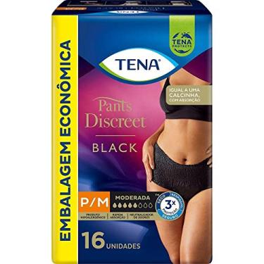 Imagem de Tena Pants Discreet, Calcinha Descartável para Incontinência Urinária, Preto, P/M - 16 unidades