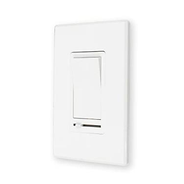 Imagem de CLEANLIFE Single Pole LED Dimmer Switch - Modern, Low Profile TRIAC Dimmer Light Switch - 3-Way Rocker - Universally Compatible with All UltraLux Light Fixtures - Light Switch Cover Plate Included