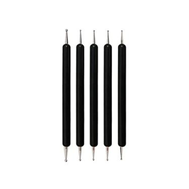 Imagem de CIADAZ Conjunto de ferramentas de pontilhado de 5 pontas duplas padrão Caneta estilete de bola de rastreamento para pintura de pedra Mandala Padrão de estampagem de cerâmica de argila artesanal Nail A