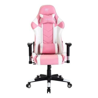 Imagem de Cadeira Gamer Havit Gc932 - Pink/White (Rosa e Branco)