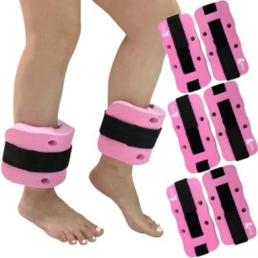 Imagem de Kit 3 Pares Caneleiras Hidroginástica EVA 2 à 3kg DF1097 Rosa Dafoca Sports