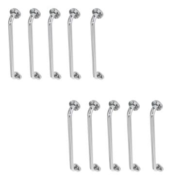 Imagem de Alça de Apoio Barra Inox 40cm Kit 10 Unidades Cadeirante Acessibilidade Idoso Deficiente Banheiro Box Quarto Corrimao Suporte Segurança