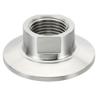 Imagem de PATIKIL Adaptador de três braçadeiras TC de 5 cm, conexões Tri-Clover para NPT Adaptador de rosca fêmea de 1/5.1 cm, aço inoxidável 304 para alimentos e bebidas lácteas, 50,5 mm