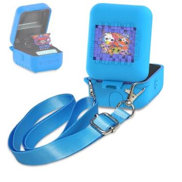 Imagem de RAWECUD Capa de Silicone para Brinquedo Virtual Interativo Bitzee Digital, Protetora para Animal de Estimação Digital e Acessórios (Azul)