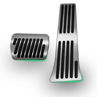 Imagem de Rxmgf Capa de pedal de freio para pedal de acelerador a gás compatível com Ford Explorer 2020 2021 2022 2023 (prateado 2)