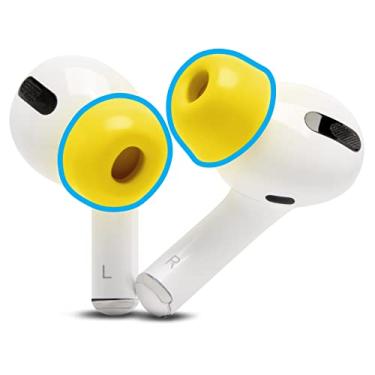 Imagem de WC Tipz - Pontas auriculares de espuma de memória para AirPods Pro da Wicked Cushions | vedação mais apertada | Cabe perfeitamente no estojo de carregamento | Neon Amarillo