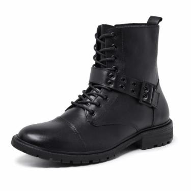 Imagem de Bota Coturno Masculino Cano Alto Rock In Roll Com Fivela Metal - Lecas