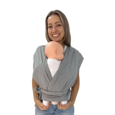 Imagem de Sling Canguru Carregador De Bebê Fácil De Vestir Algodão (Mescla 07, M)