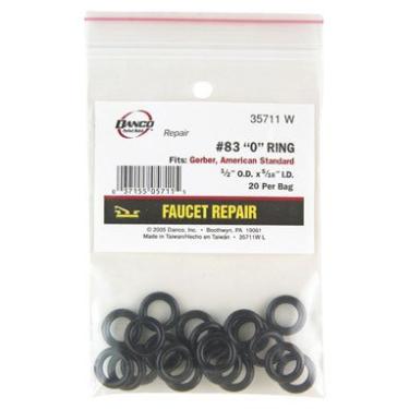 Imagem de Danco O-Ring 5/16 " Id. X 1/2 " Od. X 3/32 " Wall Nitrile Butadiene Rubber Polybag