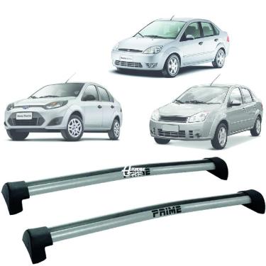 Imagem de Rack Teto Aluminio Prime Ford Fiesta Sedan 04/14 Prata PR030