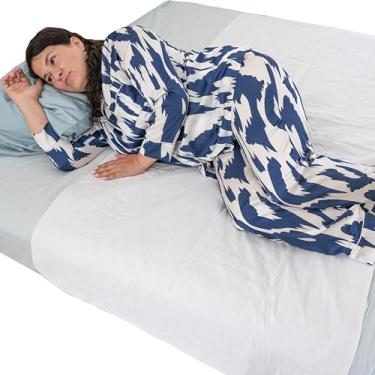 Imagem de Almofada de cama lavável 100% algodão, tamanho grande, 2GG, para incontinência - 91,44 x 182,88 - Protetor de colchão - Azul