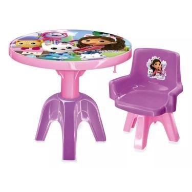 Imagem de Kit Mesa E Cadeira A Casa Mágica Da Gabby Centro De Atividades Infantis - Lider Brinquedos