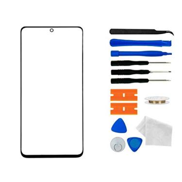 Imagem de Substituição de vidro de tela original Galaxy S22 Ultra 5G, kit de reparo de substituição de tela de vidro frontal externa para Samsung Galaxy S22 Ultra SM-S908 Series (S22 Ultra 16,8 m - Preto)