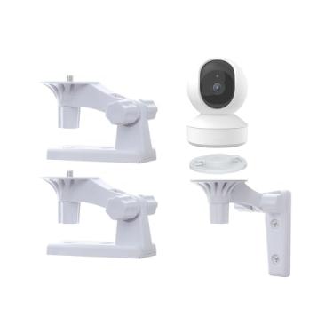 Imagem de OYOCAM Pacote com 2 suportes de parede compatíveis com câmera Reolink E1/E1 Pro, suporte de parede ajustável para segurança interna e externa 180 graus com rosca de 0,6 cm (a câmera não está incluída)