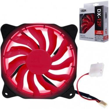Imagem de Cooler Fan 14 Led Vermelho 12cm 120x25 120mm 2 Plugs DX-12F - dex