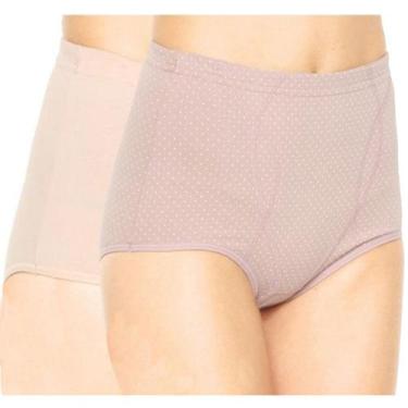 Imagem de 2 Calcinhas Love Secret 42315 Pós Parto Cintura Alta Algodão, 474, Ros