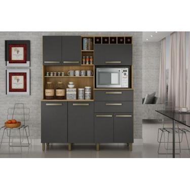 Imagem de Armario Valdemoveis Cinamomo/Grafite Monte Rey - Valdemóveis