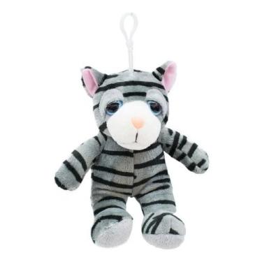 Imagem de Chaveiro Gato Cinza Com Peso 22cm - Pelúcia - Foffy, XT8732-1-FM