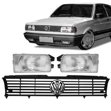 Imagem de Kit Farois E Grade VW Gol Parati Saveiro Voyage Quadrado 1991/1994 - M