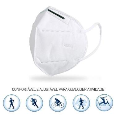 Imagem de Máscara Descartável 1UN KN95 com Clipe para Nariz Branca