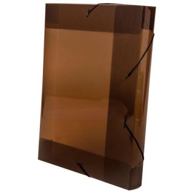 Imagem de Pasta Aba Elástico Dello Line Lombo 4cm Fumê 33,5x23,5cm, UNICA, U