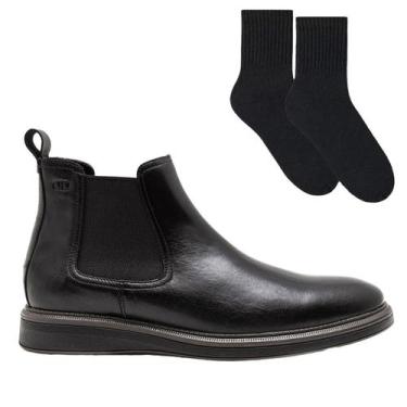 Imagem de Kit Bota Democrata James Hi-Soft Masculina + Par De Meia, Preto, 40