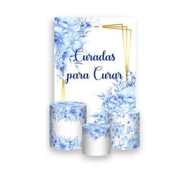 Imagem de Painel De Festa Vertical 1,50 x 2,20 + Trio De Capas Cilindro - Curada