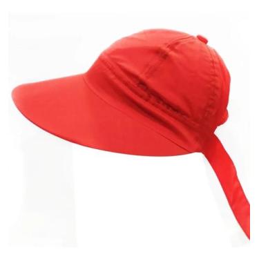 Imagem de Chapéu Viseira Feminina Fechada Cores Verão Tactel Vermelho - Chapéu V