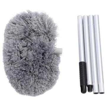 Imagem de Espanador Redondo Extra Longo Com Rotação de 360 ​​graus Espanador de Ventilador de Teto Multifuncional Lavável para Móveis de Teto Alto Com Haste de Extensão Articulada, (Cinza)