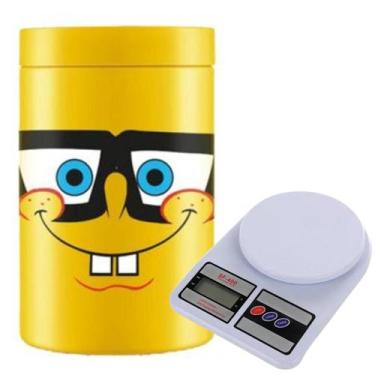 Imagem de Kit Balança de cozinha + Pote de Mantimentos Bob Esponja - Venky