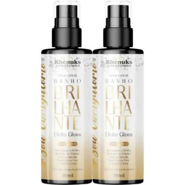 Imagem de Kit 2 Spray Capilar Banho Brilhante Efeito Gloss Sela a Cutícula 200ml