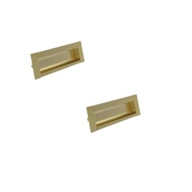 Imagem de Kit 2 Puxador Concha Dourado Il155 Metal 96Mm Com Parafusos - Italy Li