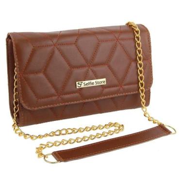 Imagem de Bolsa Feminina Clutch Carteira Matelassê Divisória Corrente - Selfie S