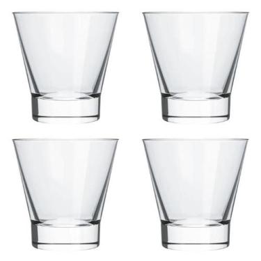 Imagem de Jogo 4 Copos De Whisky Vidro Long Ilhabela 350ml Reforçado - Nadir