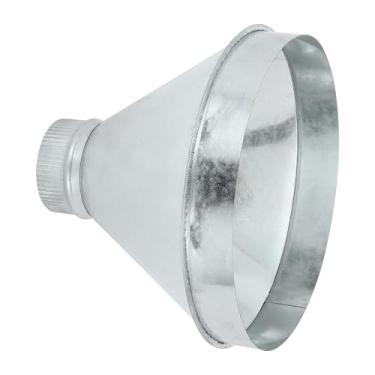 Imagem de PATIKIL Redutor de duto de 30 cm a 10 cm, redutor de duto de ar redondo de aço galvanizado, adaptador de aumentador de tubo crimpado, acoplamento de encaixe para HVAC, sistemas de ventilação