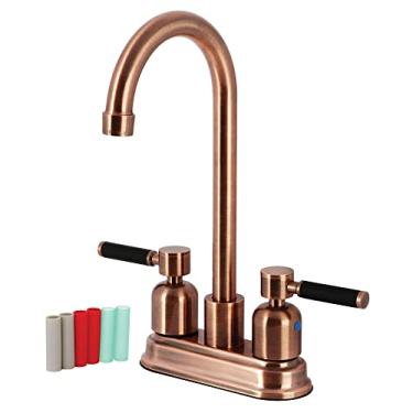 Imagem de Kingston Brass Torneira de bar KB849DKLAC Kaiser, cobre antigo