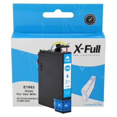 Imagem de Cartucho de Tinta Compatível para E1942 E1962 Marca X-Full para XP101 XP204 XP211 XP401 XP411 WF2532 (Ciano, 13,5 ml)