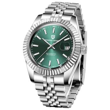Imagem de Relógio Masculino Pagani Design Automático Japão NH35 Movimento Automático, 42 mm Cristal Safira 316L Aço Inoxidável Relógio Homenagem 100 m Resistente à Água Bisel Luminoso Calendário Luminoso, Verde