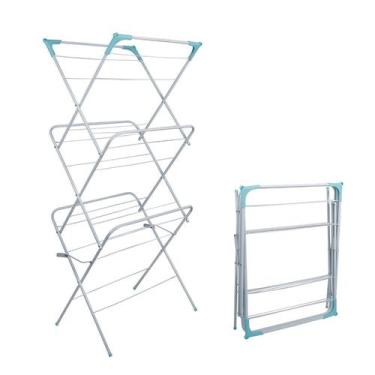 Imagem de Varal De Chão De Roupas Sanfonado Dobrável 3 Andares 138cm - TULLS UTI